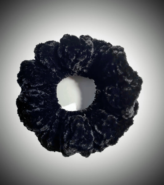 Soft-As-Coffin Lining Black Scrunchie